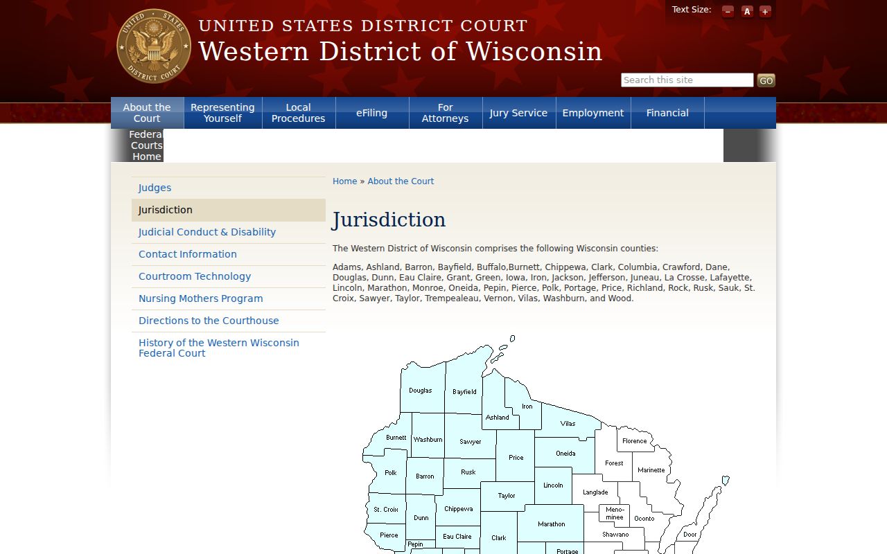 Polk County criminal records federal Western District jurisdiction
