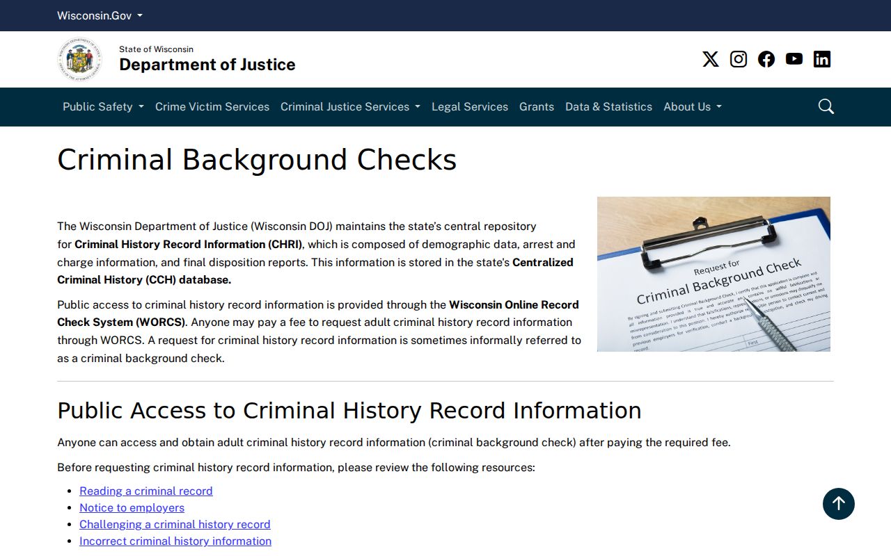 Polk County criminal history information from Wisconsin DOJ